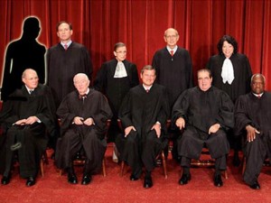 Supreme Court circa 2012 with nearby silouhette