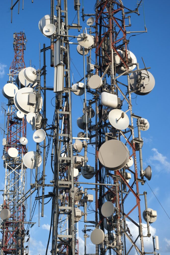 Some telecom towers